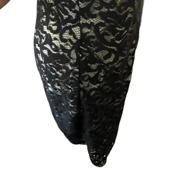 Whimsigoth Black Lace Cocktail Dress‎ One Shoulder Rosette The Limited L - Picture 7 of 16